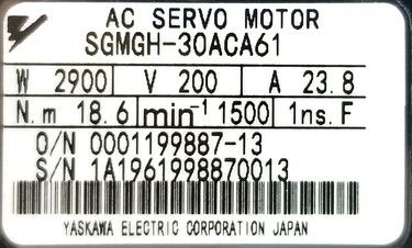 SGMGH-30ACA61 | Yaskawa AC Motors